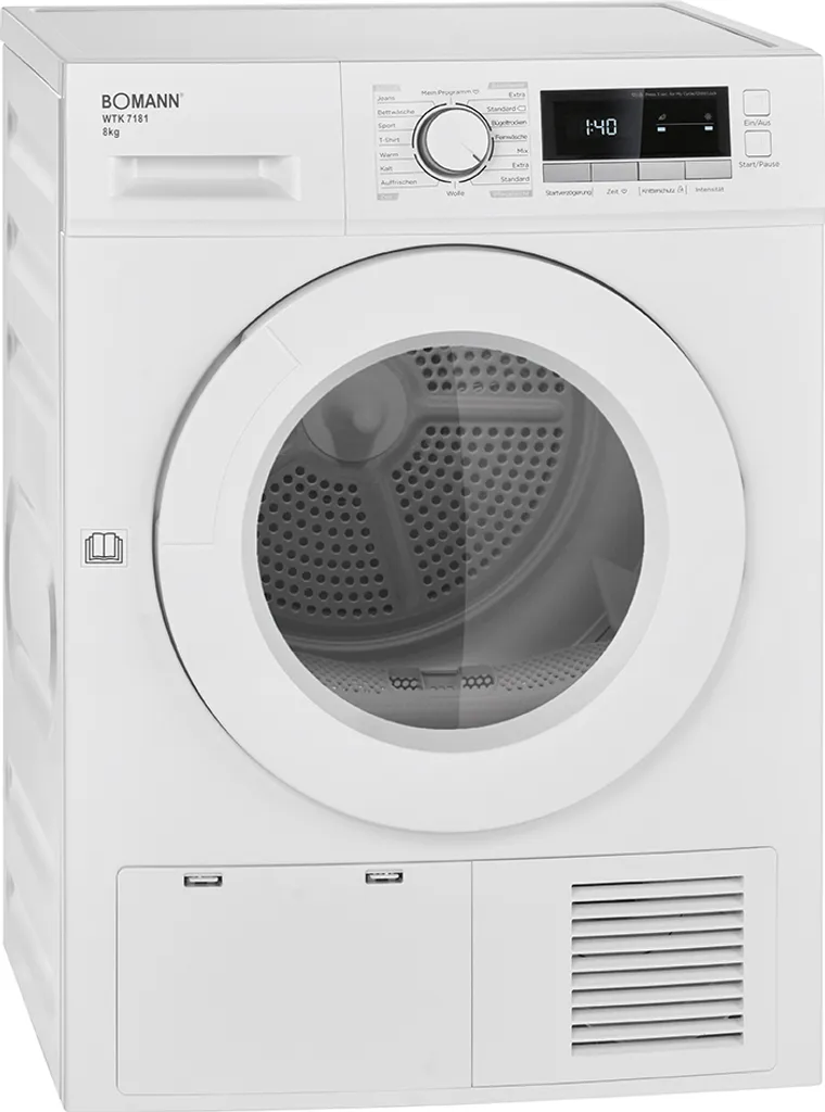 Bomann Kondens-Wäschetrockner WTK 7181 Weiß 8,0 KG B 5 Bomann Kondens-Wäschetrockner WTK 7181 Weiß 8,0 KG B – Bild 3