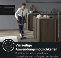 AEG QX7-1-P5IB 2in1 Akku-Staubsauger (Schlanke Bauform, Power-Softrolle, Besonders Effektiv Auf Hartböden, Bis Zu 50 Min Laufzeit, 21,6 Volt, Inkl. Zubehör -Rein Blitz Geschaft a5a897eb95f60e4aa2ade6c949b373f5