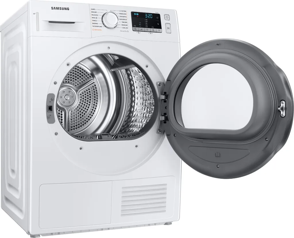 Samsung Wärmepumpentrockner DV80TA020TE/EG, Wechselbarer Türanschlag, Knitterschutz, Optimal Dry, Komfort 2-in-1-Filter, Super Kurz ‘35, 8 Kg, Weiß 5 Samsung Wärmepumpentrockner DV80TA020TE/EG, Wechselbarer Türanschlag, Knitterschutz, Optimal Dry, Komfort 2-in-1-Filter, Super Kurz ‘35, 8 Kg, Weiß – Bild 3