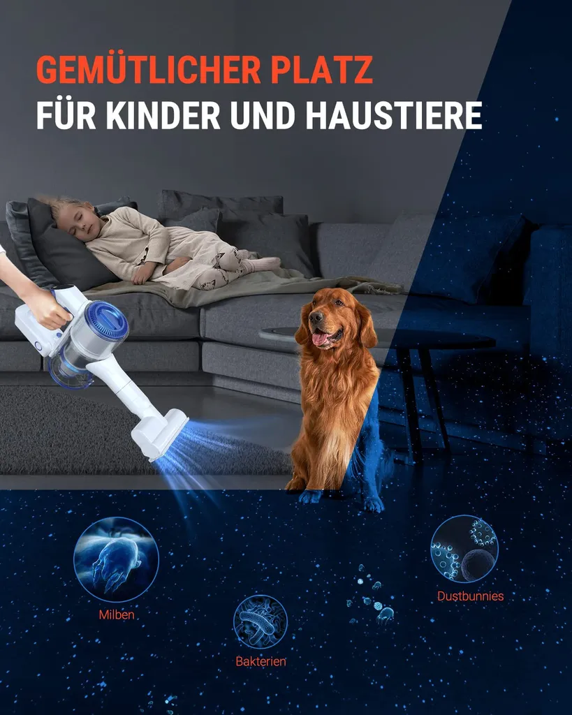 Xiaomi OSOTEK S9 Pro Akku Kanellos Staubsauger 30Kp, Handstaubsauger Mit Tierhaardüse, LED Leuchten, LED Display, Für Hartböden, Teppiche, Tierhaare 11 Xiaomi OSOTEK S9 Pro Akku Kanellos Staubsauger 30Kp, Handstaubsauger Mit Tierhaardüse, LED Leuchten, LED Display, Für Hartböden, Teppiche, Tierhaare – Bild 9
