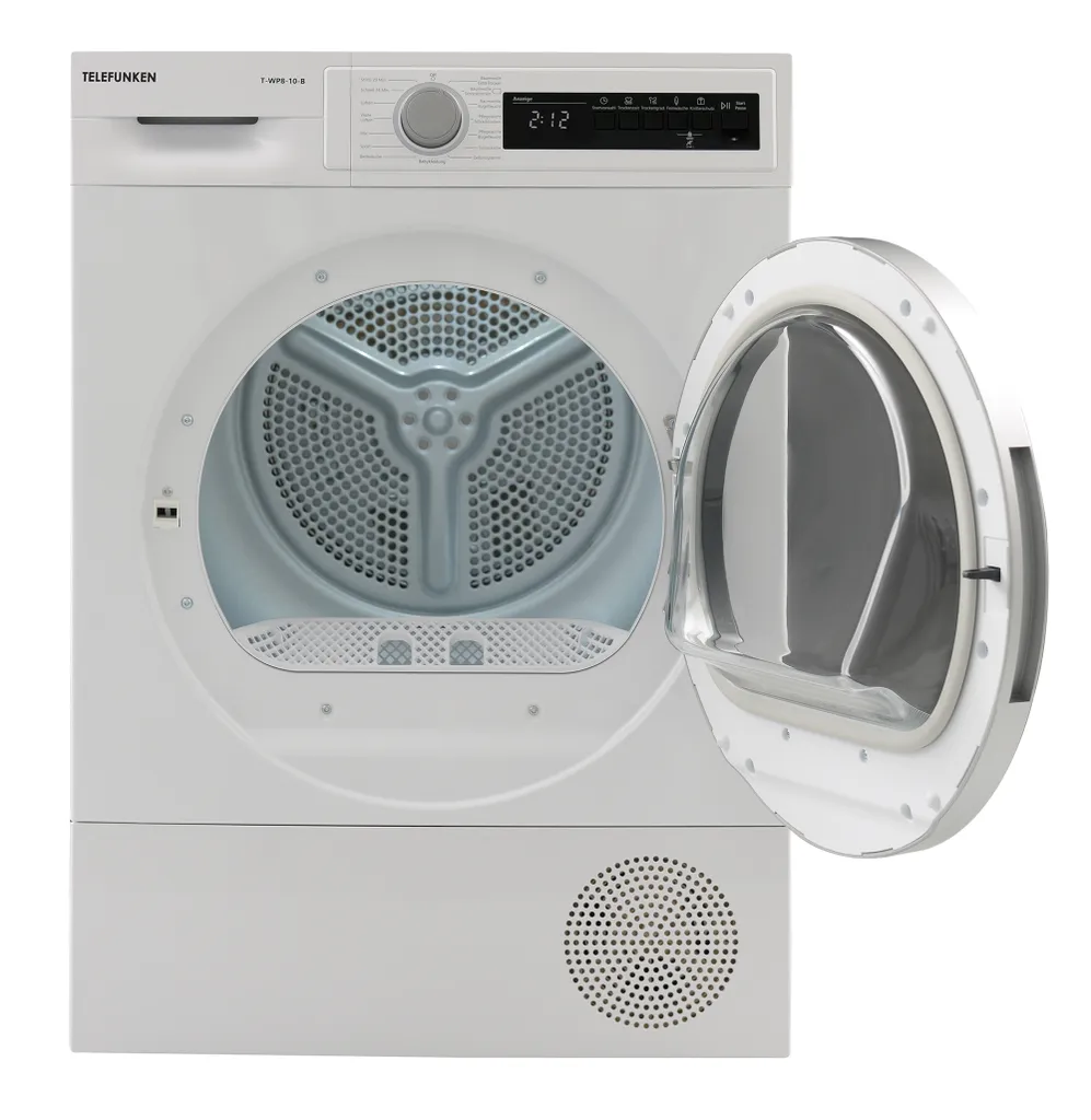 Telefunken T-WP8-10-B Wärmepumpentrockner / 8kg / / Knitterschutz / Reversierende Trommelbewegungen 5 Telefunken T-WP8-10-B Wärmepumpentrockner / 8kg / / Knitterschutz / Reversierende Trommelbewegungen – Bild 3