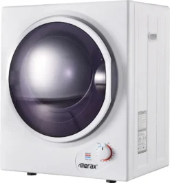 Merax Mini-Wäschetrockner Trockner Ablufttrockner, Frontlader Ablufttrockner Mit PTC-Heizelement, Wärmewahl Und Timer, Freistehend/hängend, 2,5 Kg