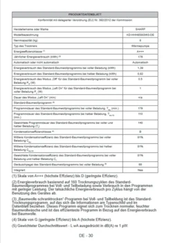 Sharp KD-HHH8S8GW3-DE Wäschetrockner Trockner Wärmepumpentrockner 8kg -Rein Blitz Geschaft b8b549656a2ed032f85a50f71c75d5a7