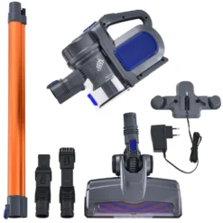 Juskys 2in1 Handstaubsauger & Akku Staubsauger - Beutellos & Kabellos – Bis 55 Min Laufzeit - Lithium-Ionen Akku, Wandhalterung & Ladestation – Blau -Rein Blitz Geschaft b99fe4158c5acc5dea406f98e553b559