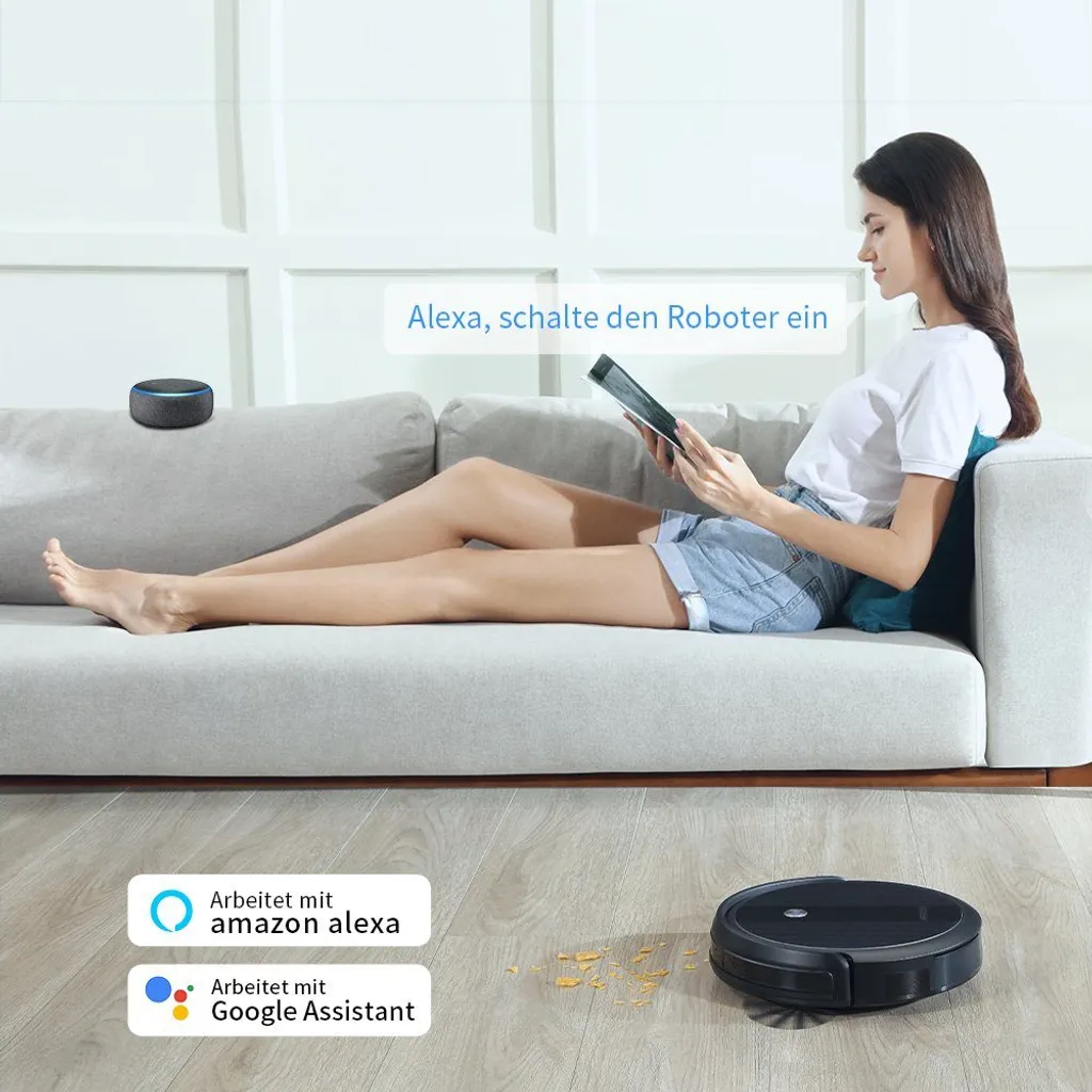 Saugroboter - AIRROBO P10 Staubsauger Roboter 2600Pa Roboterstaubsauger WLAN Mit Raumkarte In Echtzeit, WiFi/App/Alexa, Selbstaufladung, Leise, Für Tierhaare, Hartböden, Teppich 6 Saugroboter - AIRROBO P10 Staubsauger Roboter 2600Pa Roboterstaubsauger WLAN Mit Raumkarte In Echtzeit, WiFi/App/Alexa, Selbstaufladung, Leise, Für Tierhaare, Hartböden, Teppich – Bild 4