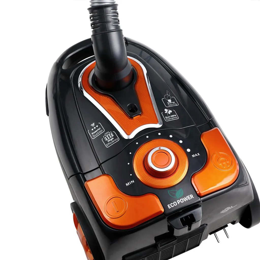 Monzana Staubsauger Mit Beutel 900 W Bodenstaubsauger HEPA Filter 3,2L Saugkraftregulierung Am Griff Leistungsstark Orange, Model:Staubsauger 6 Monzana Staubsauger Mit Beutel 900 W Bodenstaubsauger HEPA Filter 3,2L Saugkraftregulierung Am Griff Leistungsstark Orange, Model:Staubsauger – Bild 4