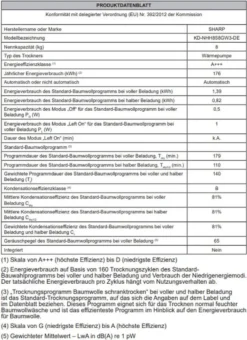 Sharp - KD-NHH8S8GW3-DE - Wärmepumpenrockner - 8 Kg - -Rein Blitz Geschaft c03771756cf69cffddef2dc6e5fea06f
