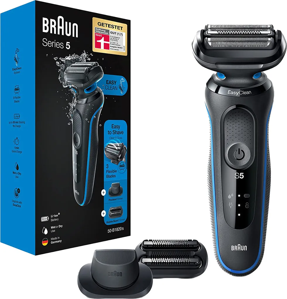 Braun Series 5s Rasierer Herren, Elektrorasierer Mit 3 Flexiblen Klingen, Präzisionstrimmer 3 Braun Series 5s Rasierer Herren, Elektrorasierer Mit 3 Flexiblen Klingen, Präzisionstrimmer