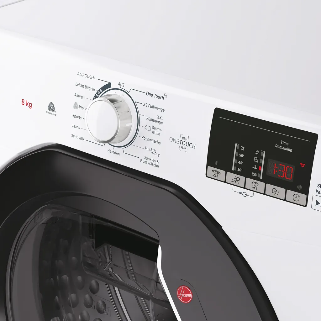 HOOVER HLE H8A2DKEX-84 WÄRMEPUMPENTROCKNER H-DRY 300 8kg AquaVision System NFC 5 HOOVER HLE H8A2DKEX-84 WÄRMEPUMPENTROCKNER H-DRY 300 8kg AquaVision System NFC – Bild 3