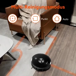 ULTENIC D5 Saugroboter Mit Mop Ultradünner Roboter, Bluetooth Und WIFI Verbunden, 3000 Pa Saugkraft, 2600 MAh Akku, Staubsauger Roboter -Rein Blitz Geschaft c52f3acaf506d960d2a0a33b39c08cbc
