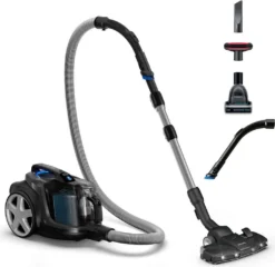 Philips PowerPro Expert Beutelloser Staubsauger, Allergiefilter, 99.9 % Staubaufnahme, 900 W, Schwarz (FC9747/09)