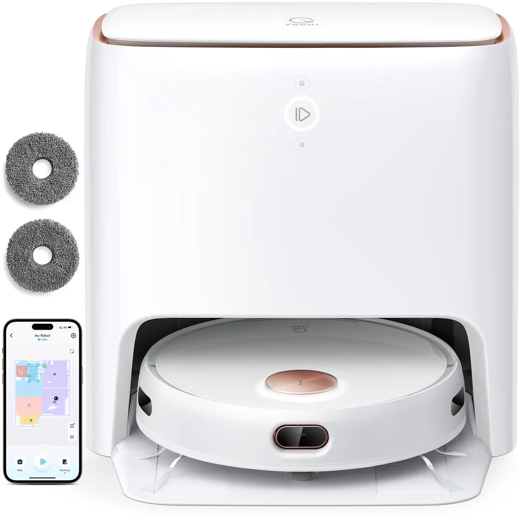 Yeedi Floor 3 Station, Saugroboter Mit Wischfunktion Automatische Mopp-Reinigung, 5100Pa, 3D-Hindernisvermeidung, Perfekt Für Teppich 3 Yeedi Floor 3 Station, Saugroboter Mit Wischfunktion Automatische Mopp-Reinigung, 5100Pa, 3D-Hindernisvermeidung, Perfekt Für Teppich