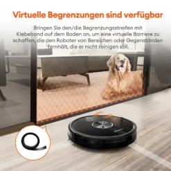 ULTENIC D5 Saugroboter Mit Mop Ultradünner Roboter, Bluetooth Und WIFI Verbunden, 3000 Pa Saugkraft, 2600 MAh Akku, Staubsauger Roboter -Rein Blitz Geschaft c73b8b68df9fff386a279234bdb70c82