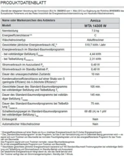 Amica WTA 14305 W, Ablufttrockner, 7 Kg, Weiß -Rein Blitz Geschaft c98b49e5c1692a98302b45f60a83f4ec