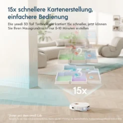 Yeedi Floor 3 Station, Saugroboter Mit Wischfunktion Automatische Mopp-Reinigung, 5100Pa, 3D-Hindernisvermeidung, Perfekt Für Teppich 12 Yeedi Floor 3 Station, Saugroboter Mit Wischfunktion Automatische Mopp-Reinigung, 5100Pa, 3D-Hindernisvermeidung, Perfekt Für Teppich -Rein Blitz Geschaft c9d38ac618e044a746c69742d9a24f38
