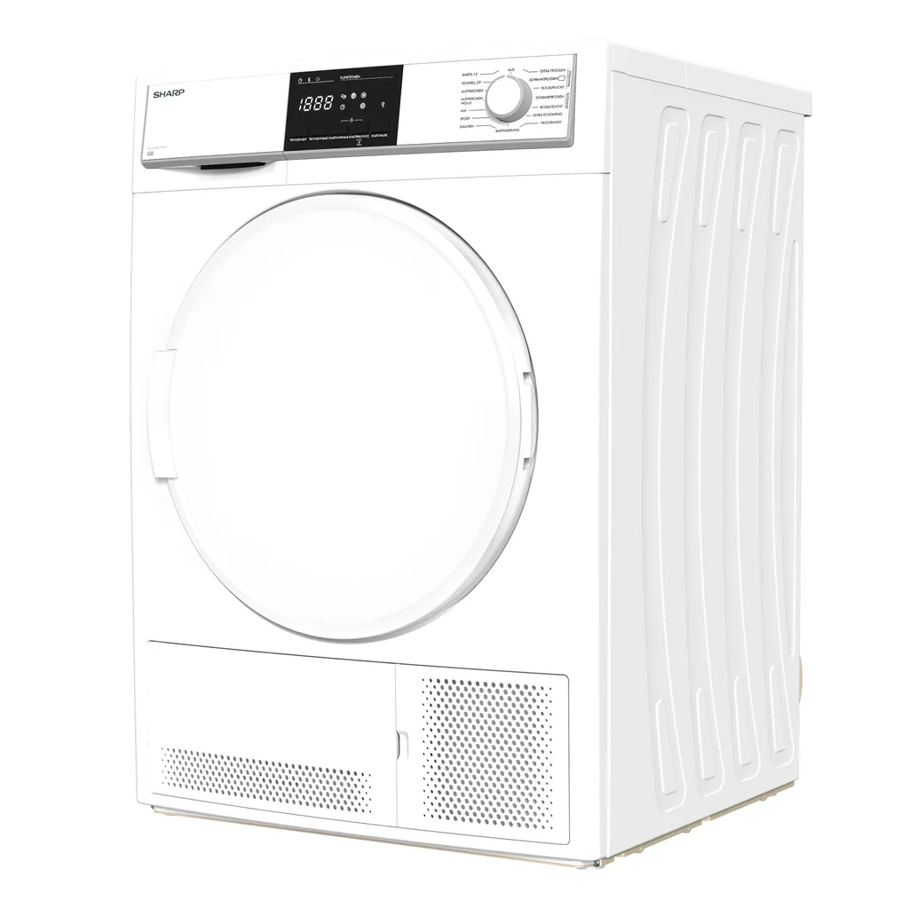 Sharp KD-HCB8S7PW9-DE Kondenstrockner 8 Kg LED-Trommelbeleuchtung 5 Sharp KD-HCB8S7PW9-DE Kondenstrockner 8 Kg LED-Trommelbeleuchtung – Bild 3
