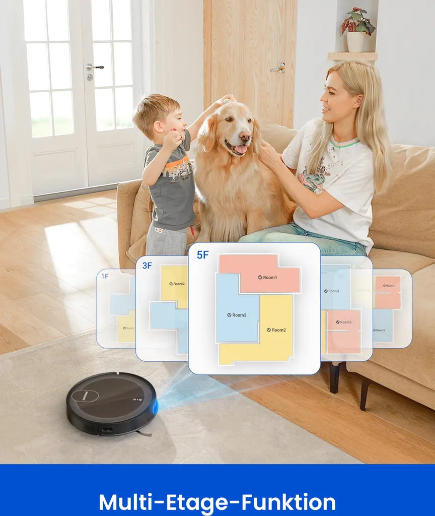 Proscenic Floobot X1 Saugroboter Mit Absaugstation,Ultraschall-Wischsystem,3000Pa Saugkraft,PathPro™ Laser-gestützte Navigation,Staubsauger Roboter Mit Siri,Google Assistant, Alexa& App-Steuerung 8 Proscenic Floobot X1 Saugroboter Mit Absaugstation,Ultraschall-Wischsystem,3000Pa Saugkraft,PathPro™ Laser-gestützte Navigation,Staubsauger Roboter Mit Siri,Google Assistant, Alexa& App-Steuerung – Bild 6