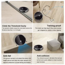 LIECTROUX C30B Automatischer Roboter-Staubsauger 5000Pa Starke Saugleistung Intelligente Dynamische Navigation APP-Fernbedienung Intelligentes Nasswischen Sprachsteuerung Kompatibel Mit Alexa Google Assistant -Rein Blitz Geschaft d4f9653da6de98cc6290dff26042d7ca