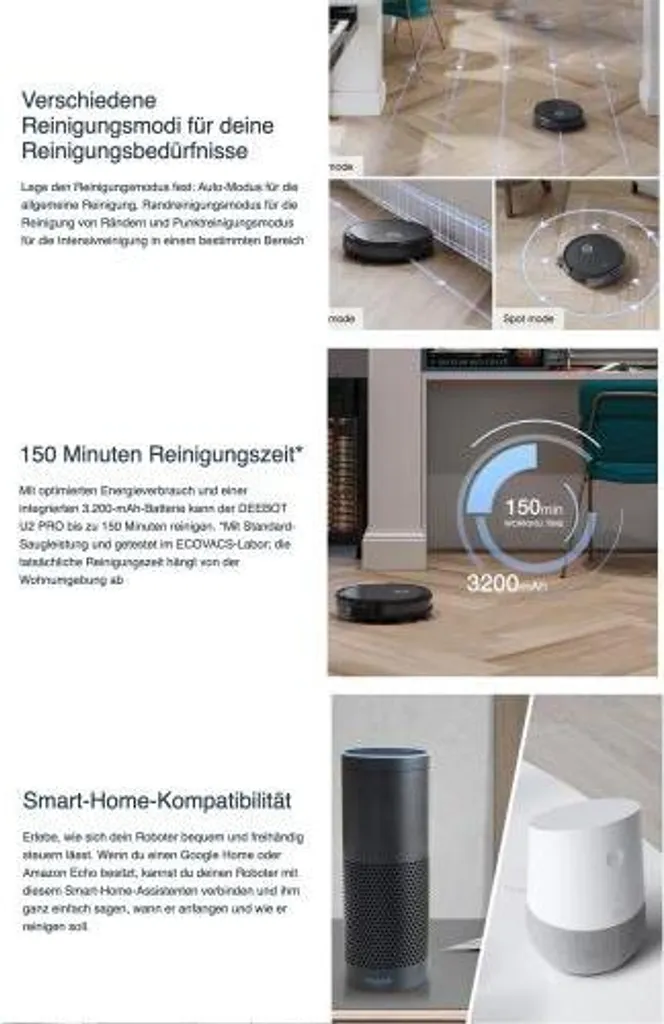 ECOVACS Saugroboter DEEBOT U2 PRO, 2-in-1 Saug- Und Wischroboter, Ideal Für Haustierbesitzer 11 ECOVACS Saugroboter DEEBOT U2 PRO, 2-in-1 Saug- Und Wischroboter, Ideal Für Haustierbesitzer – Bild 9