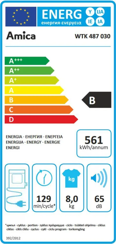 Amica - WTK 487 030 - Kondenstrockner - 8 Kg 6 Amica - WTK 487 030 - Kondenstrockner - 8 Kg – Bild 4