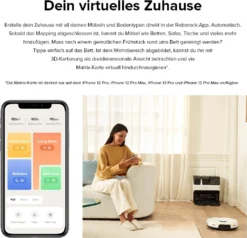 Roborock S7 Pro Ultra Sonic Saugroboter Mit Empty Wash Fill Dock Absaugstation Selbstwaschend Selbstauffüllend Selbstentleerend Kindersicherung LiDAR 3D Mapping APP -Rein Blitz Geschaft d8b09465619866832f141ac3181c7b94