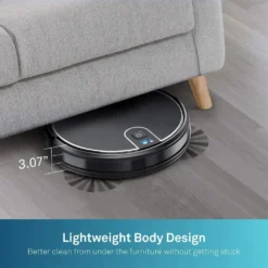 MooSoo Roboter-Staubsauger, 2000Pa Superdünner Intelligenter Selbstladender Roboter-Staubsauger Mit Sprachfunktion Alexa & Google Assistent -Rein Blitz Geschaft d9be807d82ac03a84ba0825568d606f9