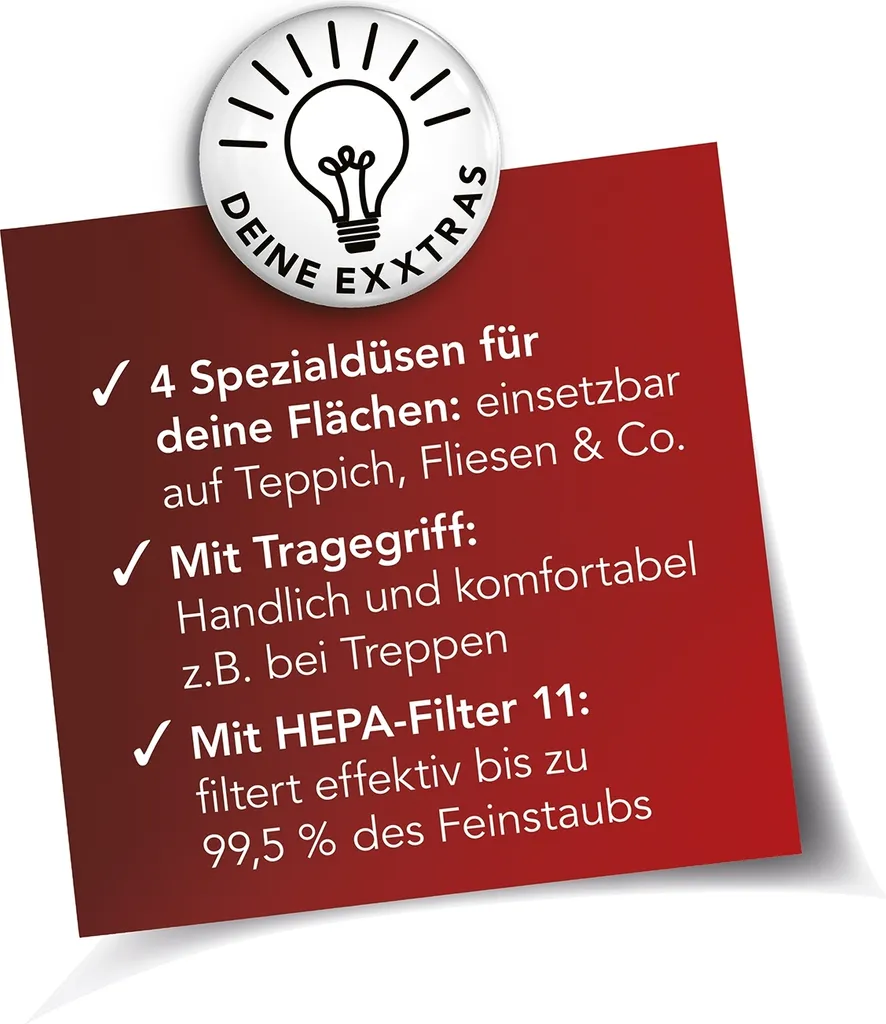 MAXXMEE Zyklon-Staubsauger - 4 Spezialdüsen - Schwarz/blau Staubsauger Beutellos Zyklon Bodenstaubsauger Filter Teppich Boden HEPA-Filter 8 MAXXMEE Zyklon-Staubsauger - 4 Spezialdüsen - Schwarz/blau Staubsauger Beutellos Zyklon Bodenstaubsauger Filter Teppich Boden HEPA-Filter – Bild 6