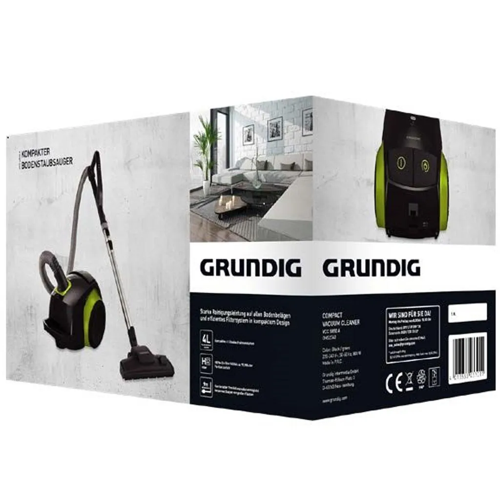 Grundig VCC 5850 A Trocken-Staubsauger (netzbetrieben, 4 L Volumen) Schwarz/grün 8 Grundig VCC 5850 A Trocken-Staubsauger (netzbetrieben, 4 L Volumen) Schwarz/grün – Bild 6