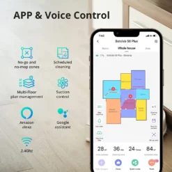 360 SMARTAI Botslab S8 Plus Staubsauger Roboter Mit Absaugstation 4L, 2700Pa Saugroboter Mit Wischfunktion Lasernavigation,Kartierung Mehrerer Etagen -Rein Blitz Geschaft dfa70f57ddb7754d0f990acb38b2e4e4