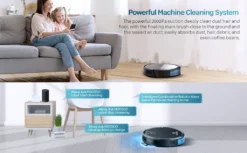 MooSoo Roboter-Staubsauger, 2000Pa Superdünner Intelligenter Selbstladender Roboter-Staubsauger Mit Sprachfunktion Alexa & Google Assistent -Rein Blitz Geschaft e09bc8be45734d86961c849d41ebd313