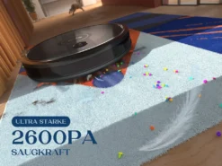 KYVOL E25 Staubsauger Roboter 2600PA Mit Ladestation, WLAN Staubsauger Mit Präzise Kartentechnologie, Bis Zu 150Min Laufzeit -Rein Blitz Geschaft e385e207ffe9a892a65cd5bf5e059725