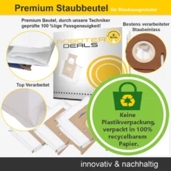 Staubbeutel (3 Stück) Für Ecovacs Deebot T9 Plus Mit Absaugstation -Rein Blitz Geschaft e3ced6015ff441fecf8f9b2fcf372b84
