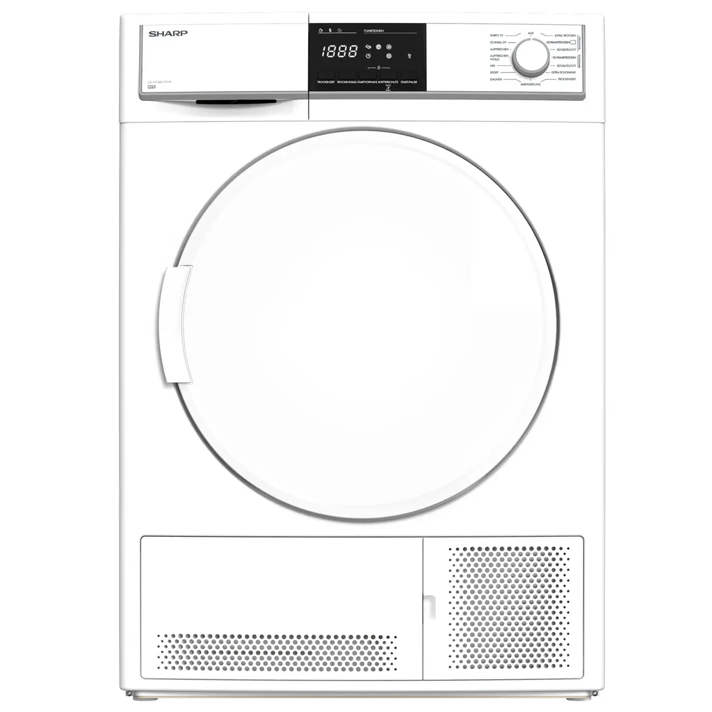 Sharp KD-HCB8S7PW9-DE Kondenstrockner 8 Kg LED-Trommelbeleuchtung 3 Sharp KD-HCB8S7PW9-DE Kondenstrockner 8 Kg LED-Trommelbeleuchtung
