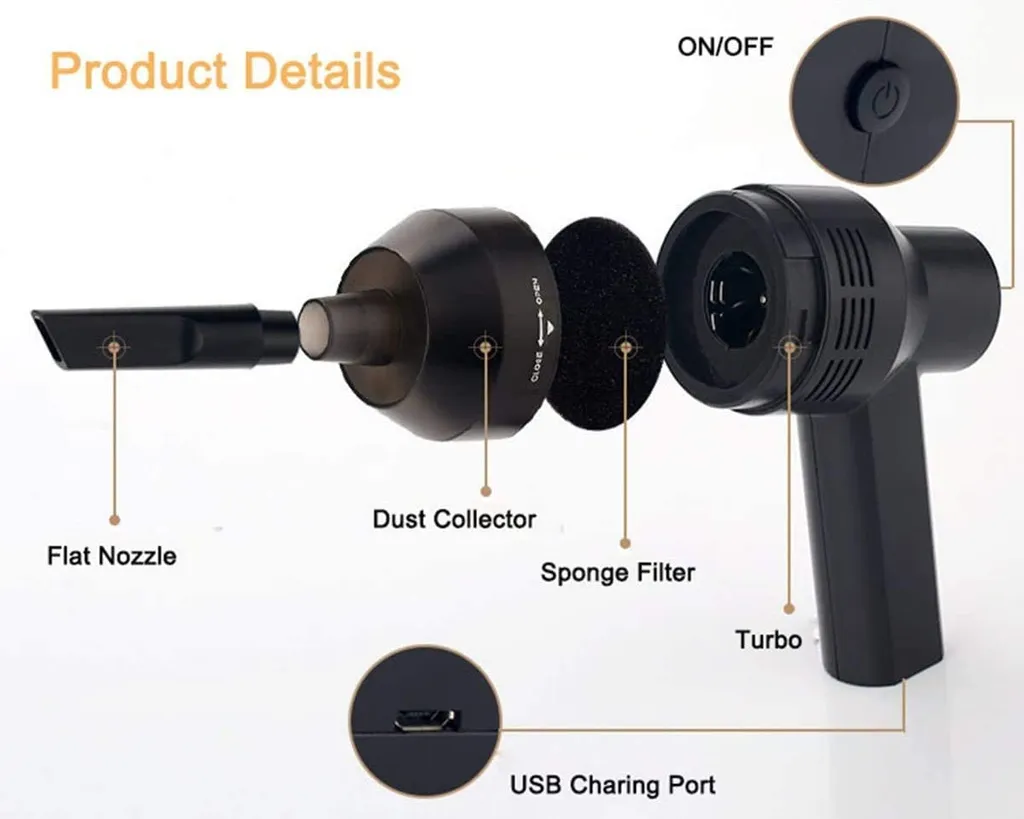 Computer-Staubsauger-Tastaturreiniger Leistungsstarker Wiederaufladbarer Mini-Staubsauger,kabelloser Tragbarer Staubsauger - Bester Reiniger Zum Reinigen Von Staub,Krümeln,Schrott Für Laptop,Auto 6 Computer-Staubsauger-Tastaturreiniger Leistungsstarker Wiederaufladbarer Mini-Staubsauger,kabelloser Tragbarer Staubsauger - Bester Reiniger Zum Reinigen Von Staub,Krümeln,Schrott Für Laptop,Auto – Bild 4