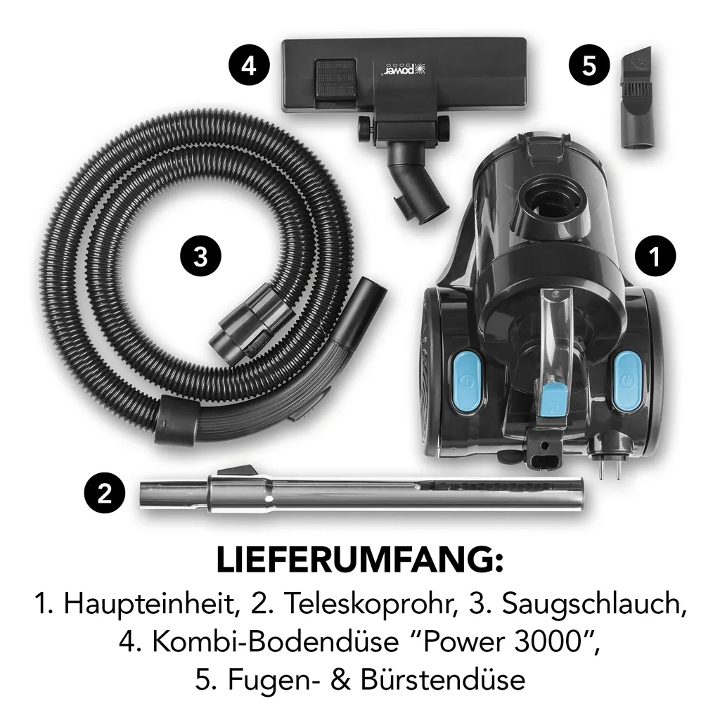 CLEANmaxx Zyklon-Staubsauger - Schwarz 7 CLEANmaxx Zyklon-Staubsauger - Schwarz – Bild 5