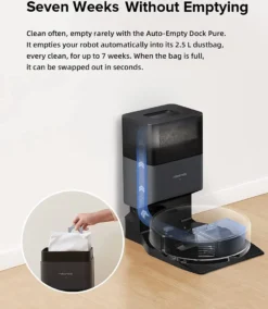 Roborock Q7 Max+ Staubsauger Roboter Mit Absaugerstation/Auto-Empty Dock Pure (2,5 L) 4200Pa Saugroboter Kehrroboter EU Schwarz -Rein Blitz Geschaft eaf6786e656a20fb750011848572a60f
