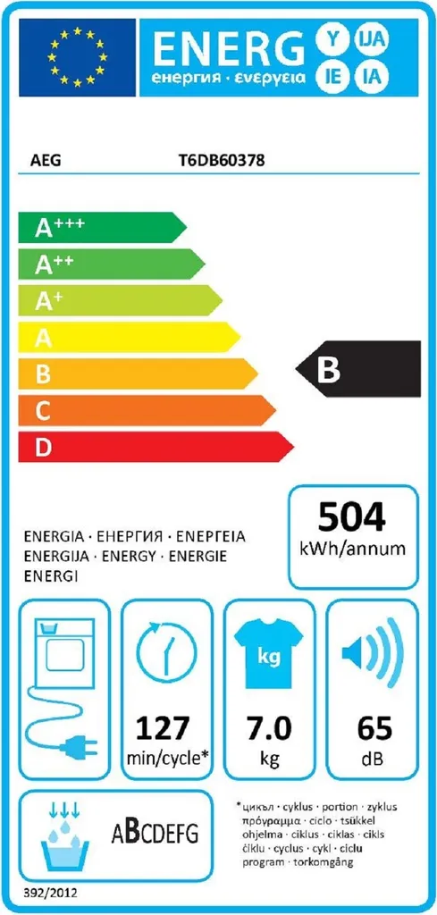 AEG - T6DB60378 - Kondenstrockner - 7 Kg 7 AEG - T6DB60378 - Kondenstrockner - 7 Kg – Bild 5
