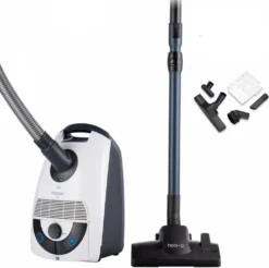 HooGo B3+ Bodenstaubsauger 3 Liter Mit Beutel Inkl. Parkett-, Polster- Und Fugendüse, Möbelbürste, 11m Aktionsradius, HEPA14 Filter, Allergikertauglich -Rein Blitz Geschaft eeee63edff14f9f2e734afcf5af6c0d5