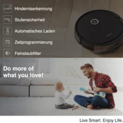 ECOVACS Saugroboter DEEBOT U2 PRO, 2-in-1 Saug- Und Wischroboter, Ideal Für Haustierbesitzer 30 ECOVACS Saugroboter DEEBOT U2 PRO, 2-in-1 Saug- Und Wischroboter, Ideal Für Haustierbesitzer -Rein Blitz Geschaft f006f91fc44a4c7b3341ad10b1f43a4b