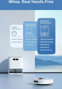 Roidmi Eva Mop Station Staubsauger 3200pa 2-in-1 Saug Und Wischroboter Mit Absaugstation, Mopp- Und Saugroboter, Automatisch Waschen Von Mopps -Rein Blitz Geschaft f3d64ed5ec225d46ddc3b36f3fb8ba77