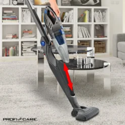 ProfiCare 2 In 1 Hand-und Bodenstaubsauger PC-BS 3035 A, Praktische Ladestation Inkl. Zubehörhalterung, Leistungsstarker 14,8 V Lithium Ionen Akku, Turbo Rotation, HEPA-Filter, Anthrazit-blau -Rein Blitz Geschaft f81fff55bb90bd8b2c95e6025f609940