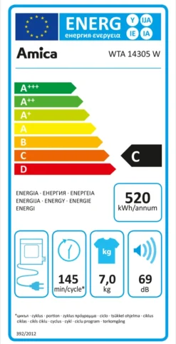 Amica WTA 14305 W, Ablufttrockner, 7 Kg, Weiß -Rein Blitz Geschaft fa311ab34411cd034670ca87aa96dc58