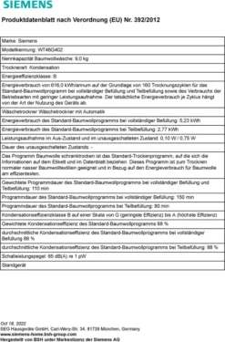 Siemens WT46G402, IQ500, Kondensations-Trockner, 9 Kg -Rein Blitz Geschaft fe0280fbf6558d351f97b14fdc37cfd8